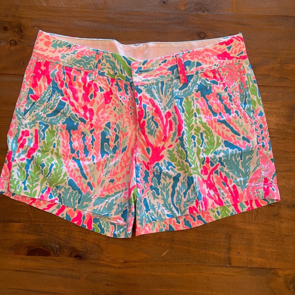 Lilly Pulitzer Callahan Pink and Green Women's Shorts